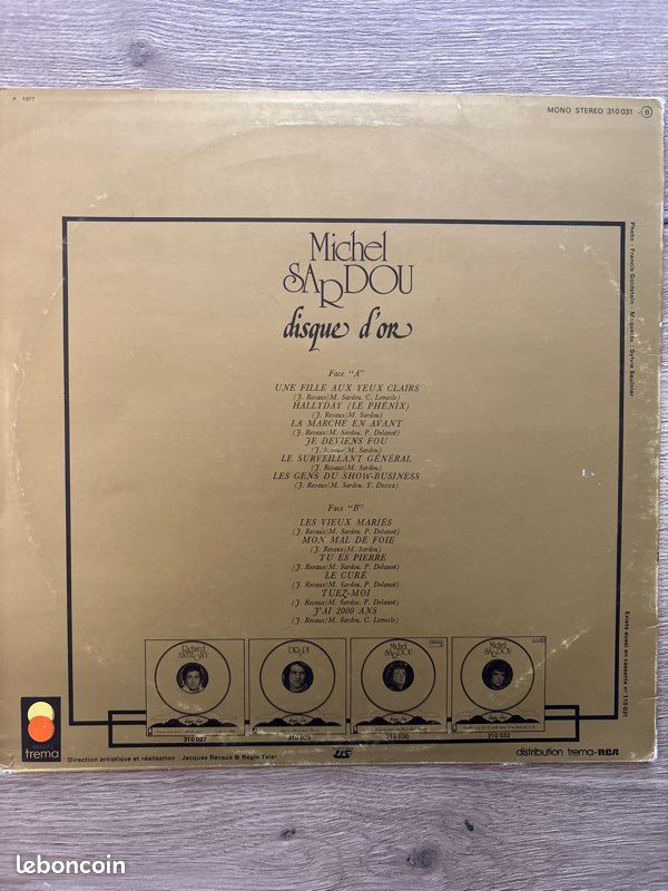 Vinyle Michel Sardou disque d’or volume 2 (image 2)