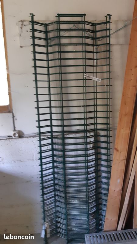 Ensemble clôture grillage rigide vert DIRICKX Axor - Panneau, poteau, platine, accessoires (image 1)