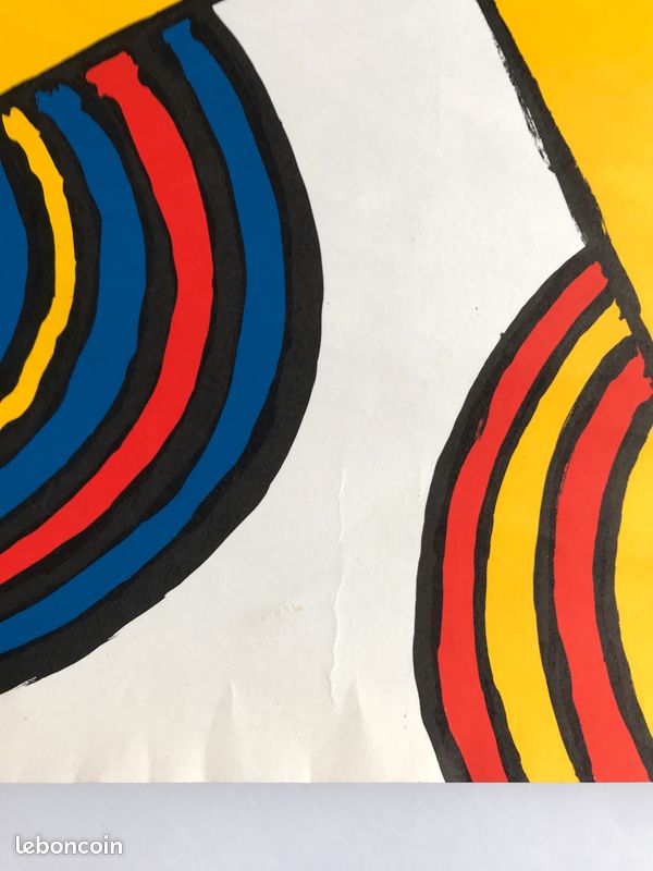 Affiche Originale Alexander Calder 1973 - Lithographie Vintage - Format 26x20 Pouces