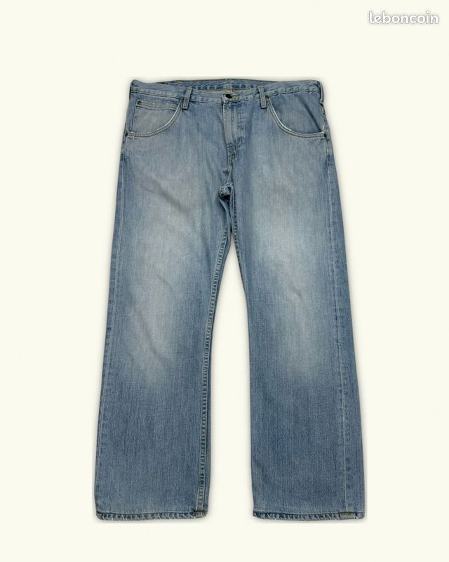 Jeans Homme Lee W36 L32 Bleu clair Coton Traces d'usure visibles Regular Normal (image 1)