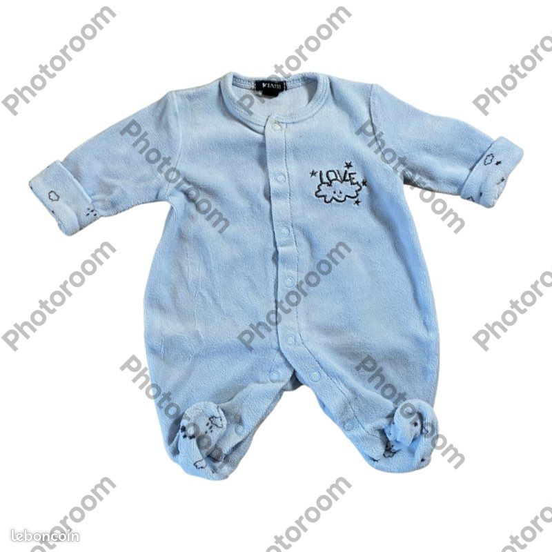 Kiabi Pyjama Grenouillère bleu Taille Naissance Vêtements bébé