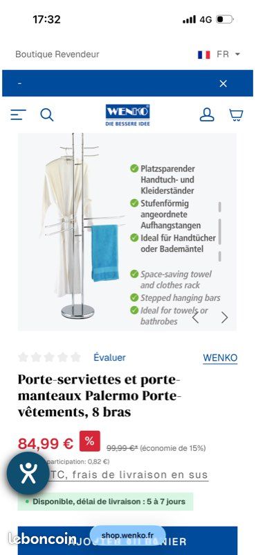 Porte-serviettes et vêtements Wenko (image 3)