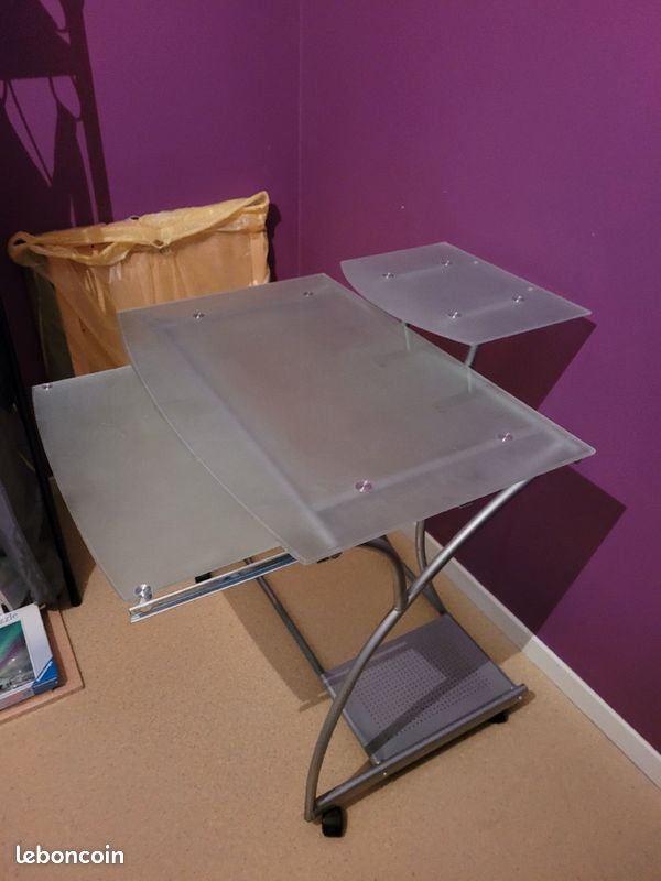 Bureau simple en verre (image 4)