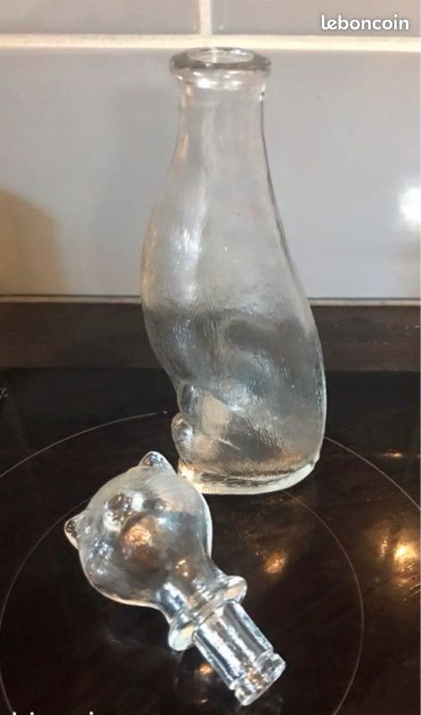 Bouteille carafe chien et chat ( Grisou ) (image 3)
