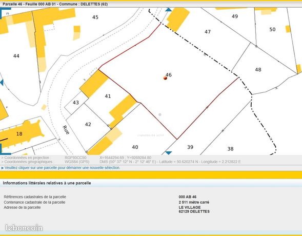 Terrain 2511 m² SAINT OMER