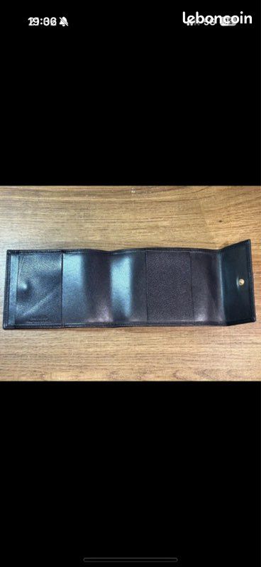 Porte-chéquier Longchamp cuir noir - Made in France - vintage élégant (image 2)