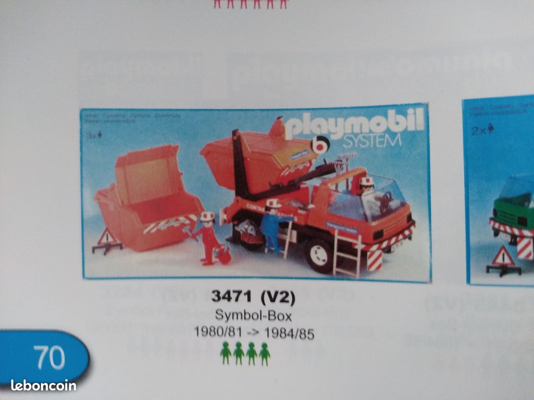 PLAYMOBIL 3141 REMORQUE de chantier vieux camion benne Mammut EUR 159