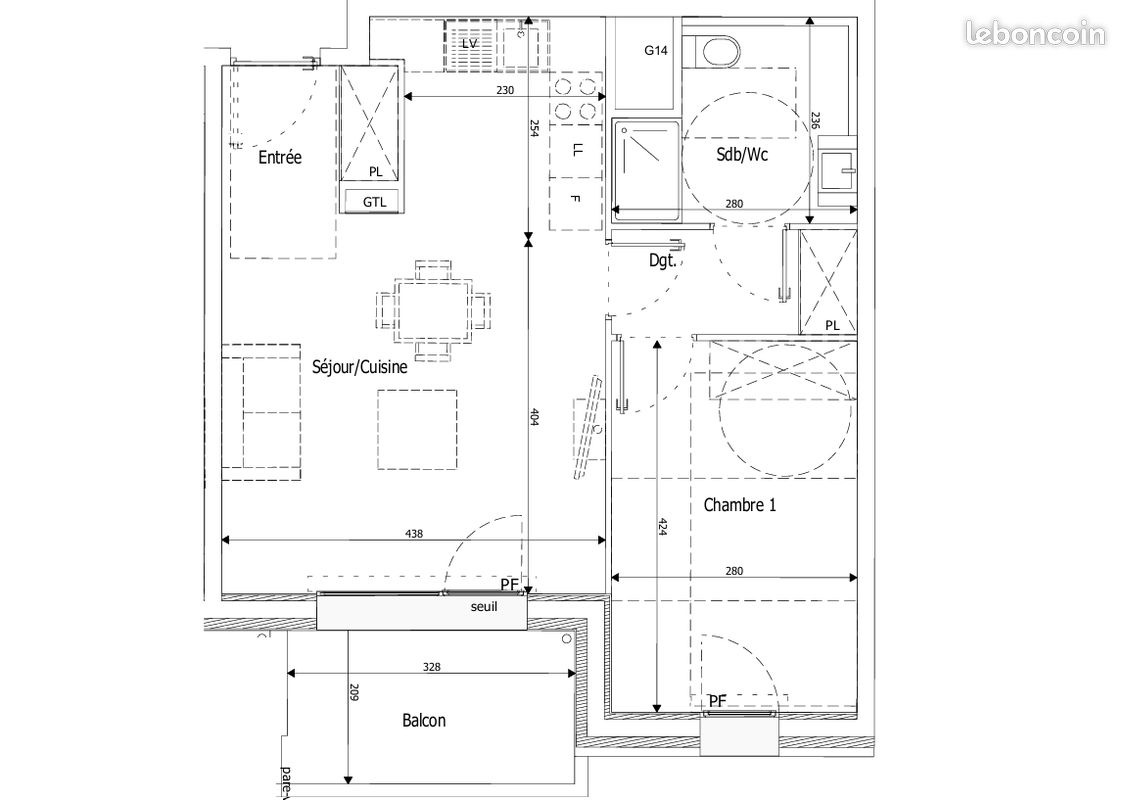 Appartement 2 pièces 48 m² · à Thonon-les-Bains · 48 m² · 890 €/mois