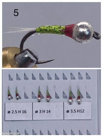 Lot De 18 Nymphes Perdigon Couleurs Mélangées Tailles 12/14/16 - Mouches Grises Pour Pêche à La Mouche