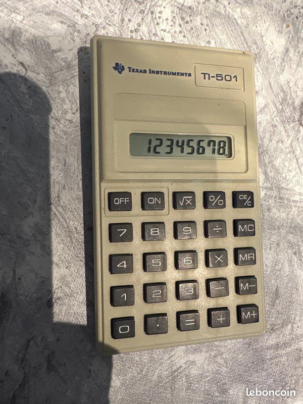 Calculatrice Texas Instrument Ti-501 - Vintage - Complète Et Fonctionnelle