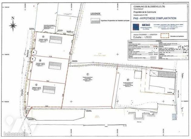 Terrain 1020 m² BLOSSEVILLE