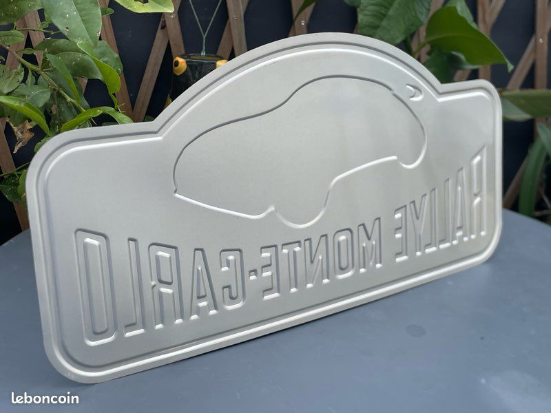 Plaque Officielle Rallye Monte Carlo 2010 - Métal 40x20cm - Décoration Auto Sport