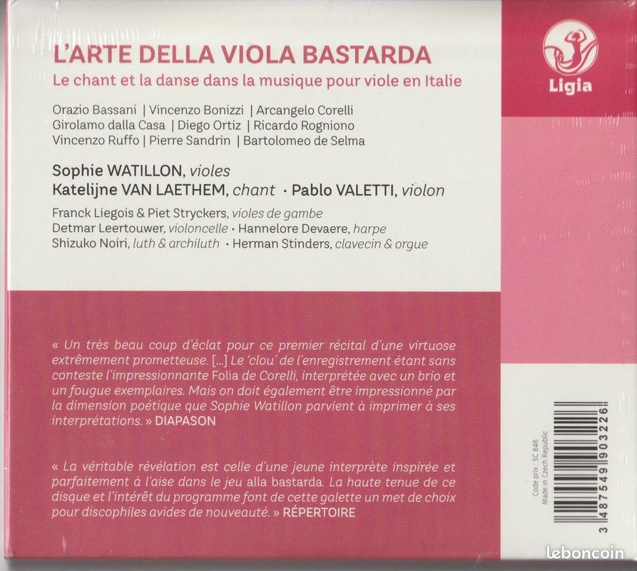 L'ARTE DELLA VIOLA BASTARDE. Sophie WATILLON, viole de gambe (image 2)
