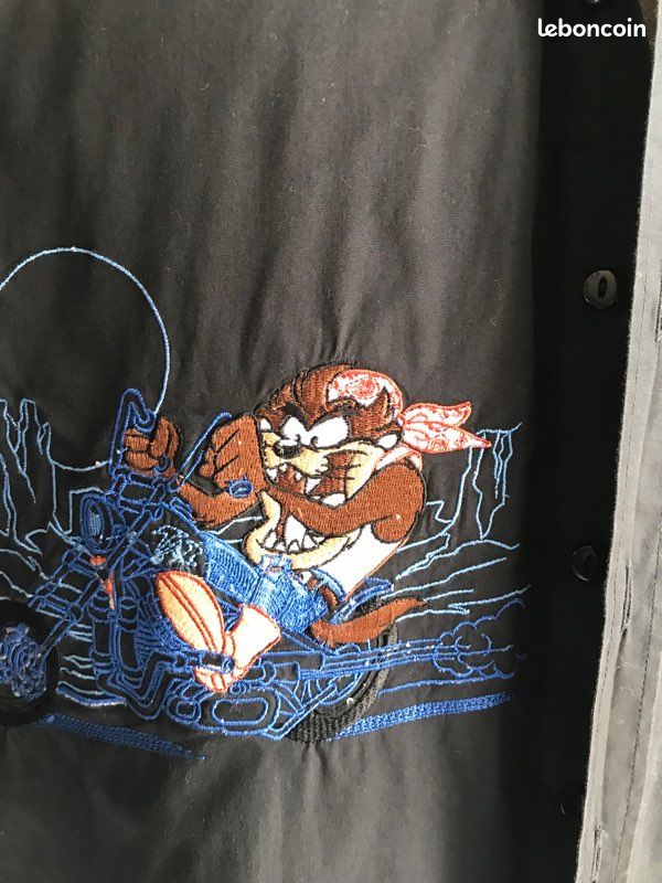 Veste/chemise Jean Looney Tunes Taz Diable De Tasmanie - Taille L - Neuf Sans étiquette