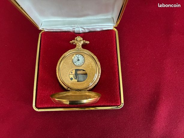 Montre De Poche Musicale Reuge Années 70 - Plaquée Or, Mécanique Manuelle, 18 Rubis, Occasion Suisse