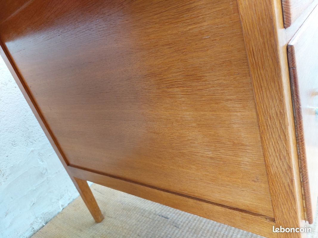 Bureau en bois massif, années 70 (image 12)