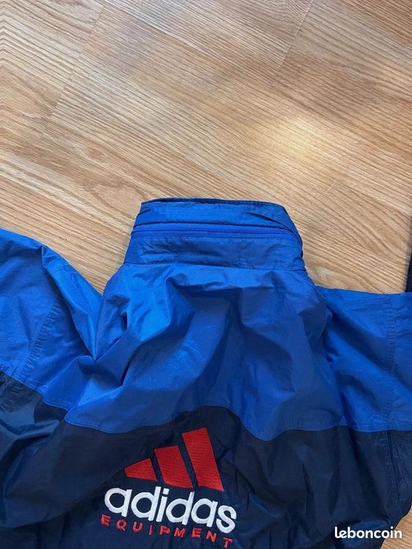 Veste Coupe Vent Vintage John Storm Adidas Equipment Bleu Marine Taille L Homme (image 9)