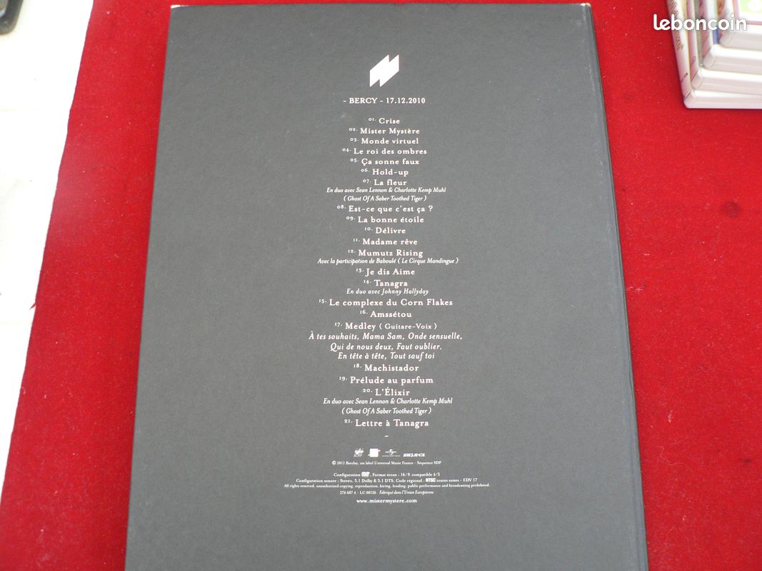 Livre/Dvd Mathieu CHEDID M-Bercy-17.12.2010 (image 2)