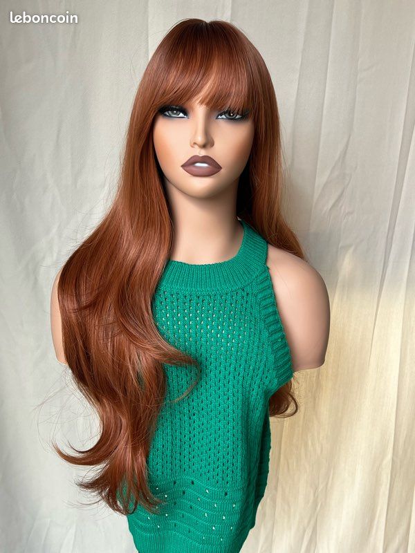 Perruque Cuivre Rouge Ondulée Pour Femmes - Perruque Cheveux
