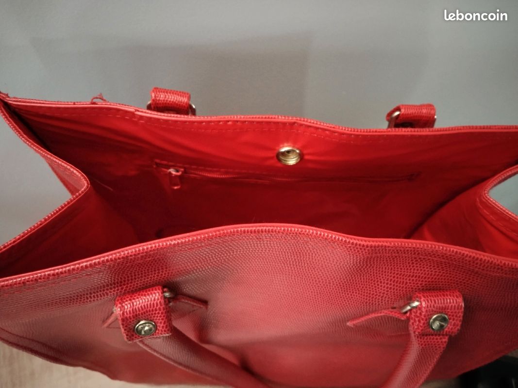 Sac à main rouge (isa14) (image 4)