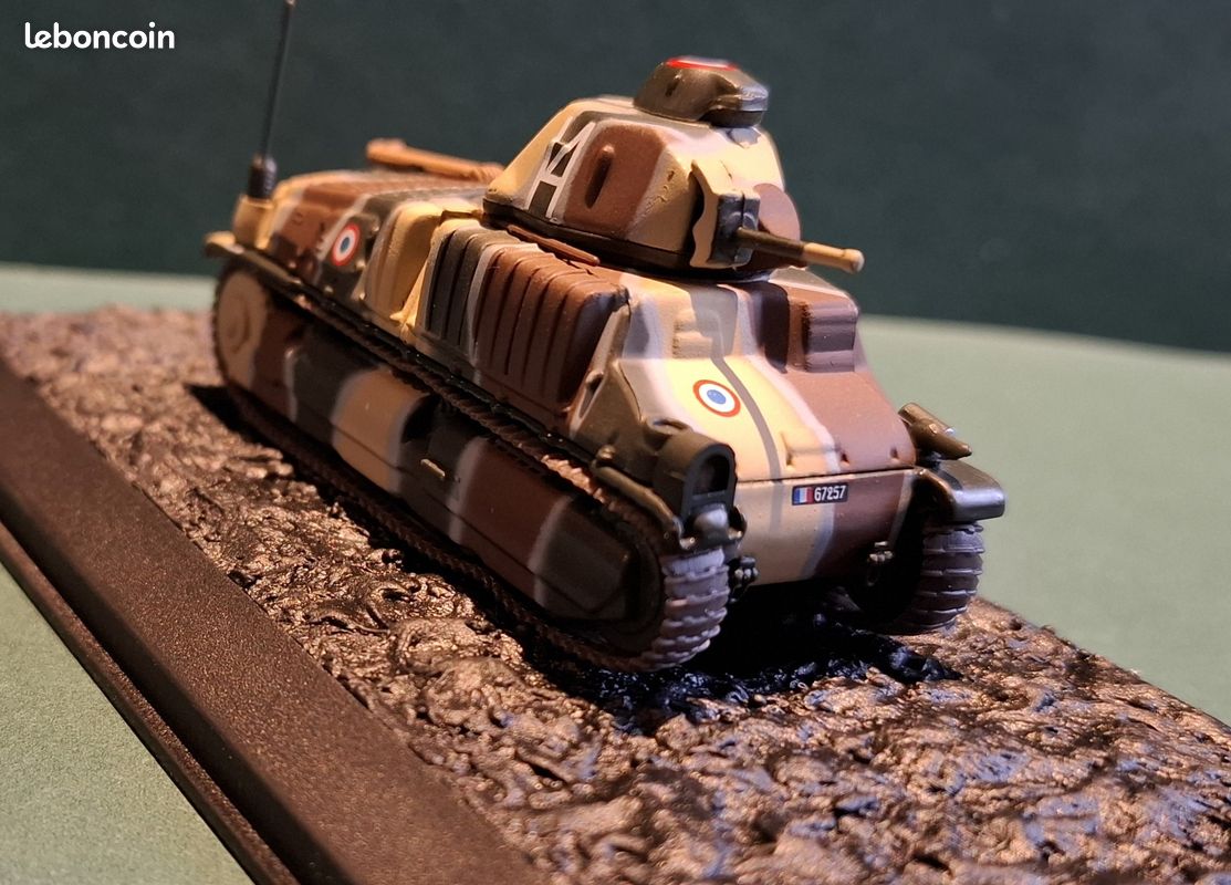 IXO Char De Combat Français SOMUA S-35 – 1ère DLM, Quessnoy France 1940 – Modèle Réduit Échelle 1/43