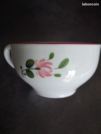 Tasses en porcelaine Sarreguemines