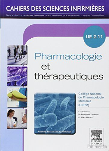 Livre IFSI cahiers des sciences infirmières Pharmacologie et thérapeutiques UE 2.11 (image 1)