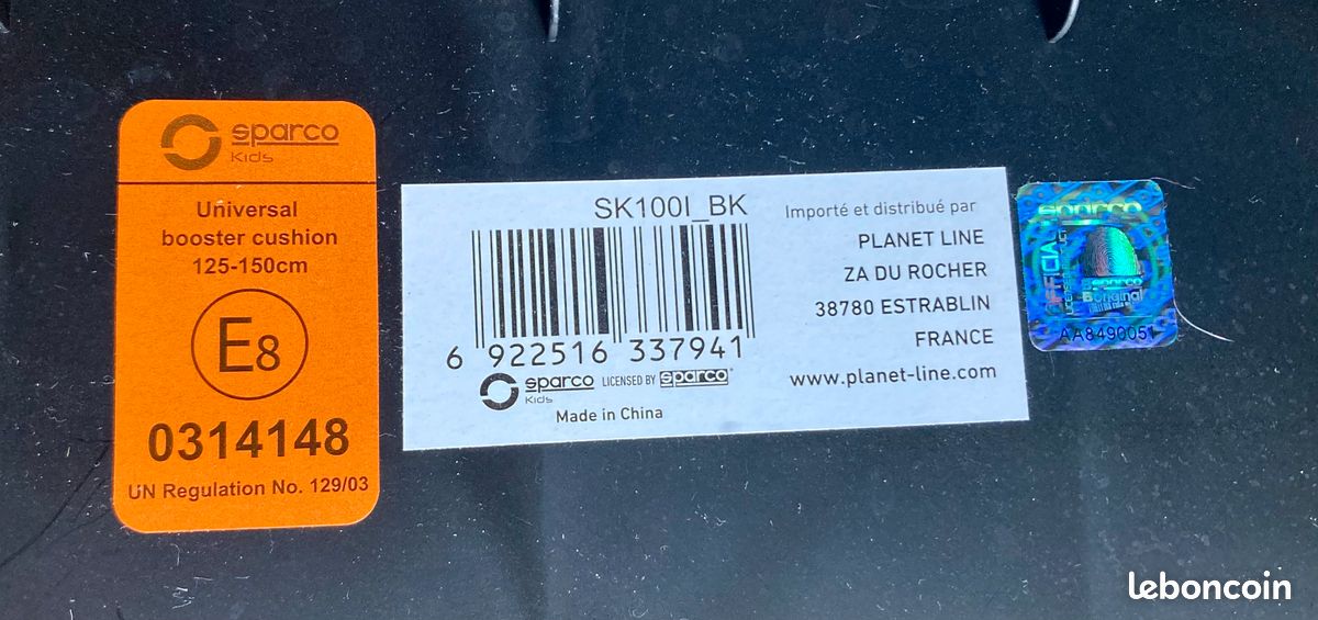 Rehausseur auto Sparco SK100I ISOFIX 125–150 cm – i-Size (image 3)