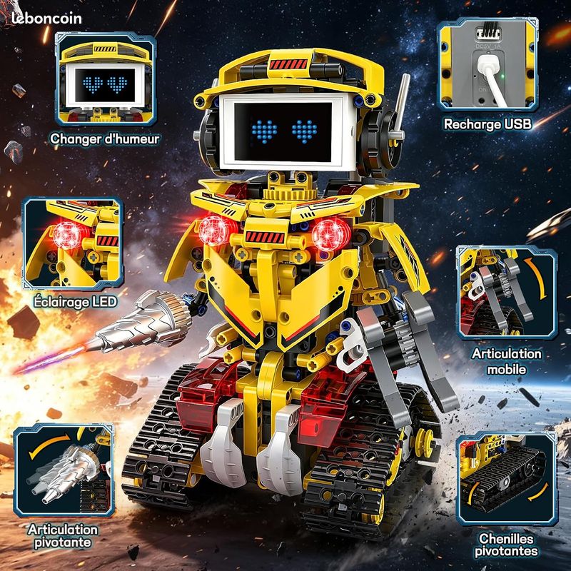 đ€ Robot Programmable 5-en-1 â 660 PiĂšces â Application & TĂ©lĂ©commande (image 4)