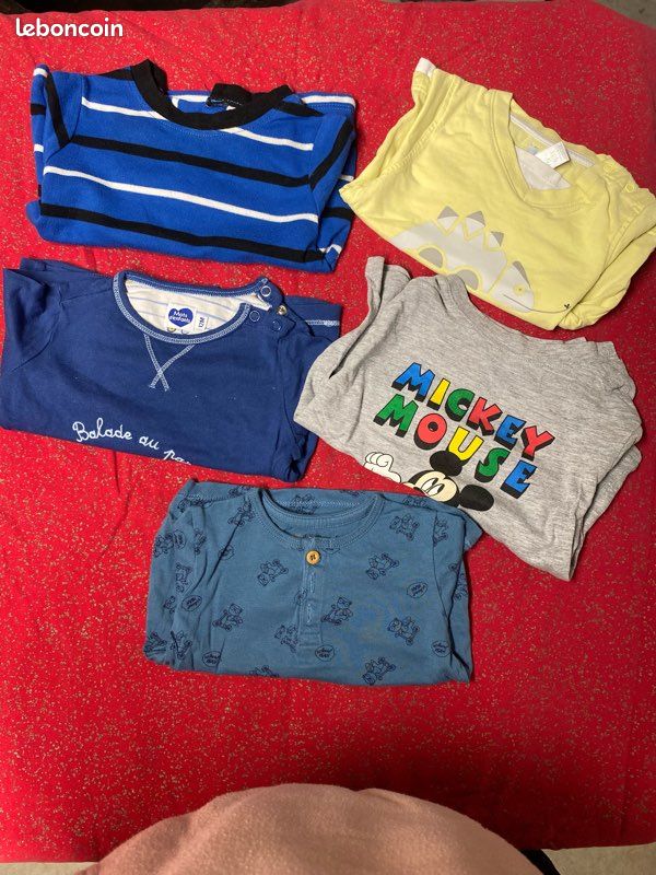 Lot de t-shirt 12 mois (image 1)