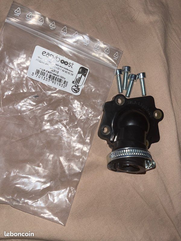 Pipe D'Admission Easyboost 12-21mm Pour MBK Nitro, Aerox, Mach-G | Moteur Minarelli Horizontal