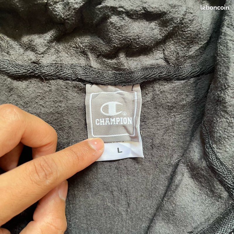 Sweatshirt Champion Vintage - Taille L - Noir (image 3)
