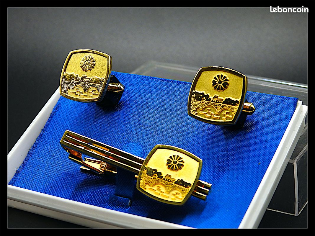 Ensemble De Boutons De Manchette Japonais Kendo Dojo Pour Homme, 20mm*20mm, Acier Inoxydable, Quartz Synthétique