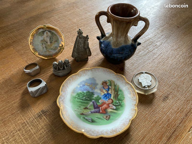 Joli lot fond de tiroir petits objets anciens vintage brocante (image 1)
