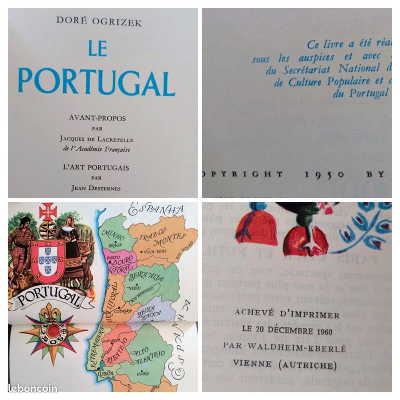 Lot de 6 ODÉ Le monde en couleurs DORÉ OGRIZEK : L'ITALIE 1959 + LA FRANCE 1957 + LA SUISSE 1958 + LE PORTUGAL 1960 + LA GRANDE BRETAGNE 1958 + L'AFRIQUE DU NORD 1952 (image 15)