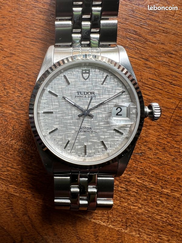 Linen Dial 74034 Tudor Tudor Prince Date Steel 34mm Silver Linen