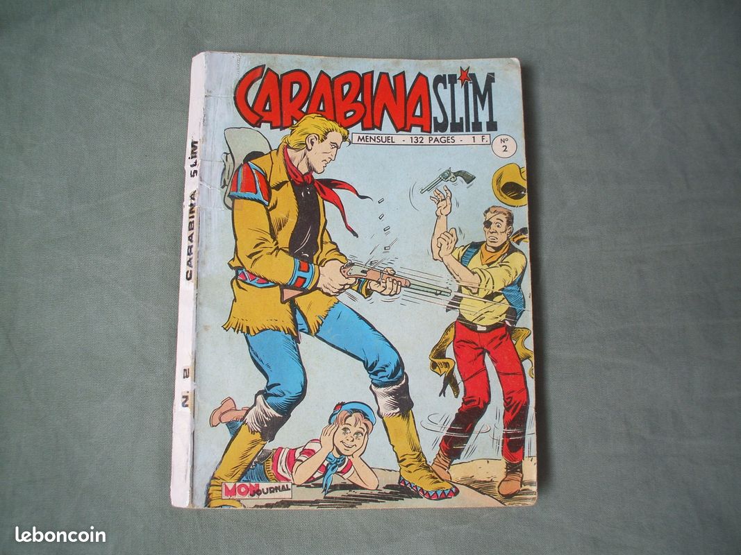 à saisir........RARE bd petit format de........" CARABINA SLIM "....n. 2.........éditions MON JOURNAL.....( RODEO..JIM CANADA...NEVADA...MISTER NO... Etc..)..... (image 1)