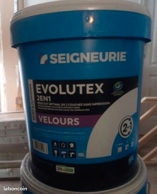 Peinture seigneurie évolutex 2 en 1 velours neuve 15litres (image 1)