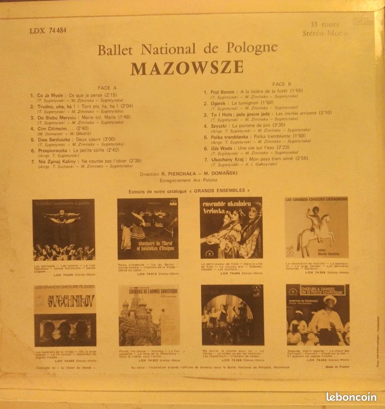 Vinyle lp Mazowse - ballet national de Pologne (image 2)