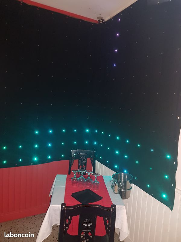 Rideau De Scène LED Étoilé - 4x3 M Avec Télécommande - Fond Ciel Étoilé