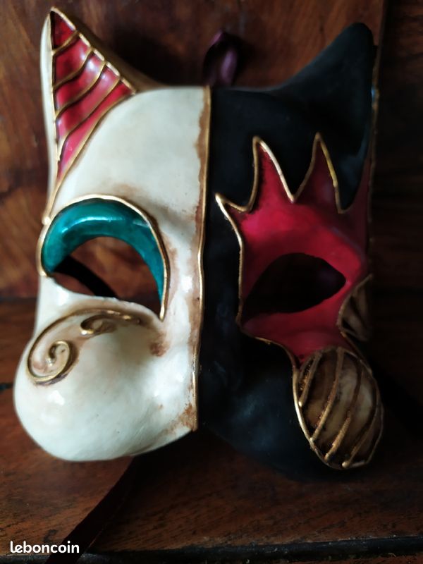 Masque Comedia del Arte tête de chat (image 3)