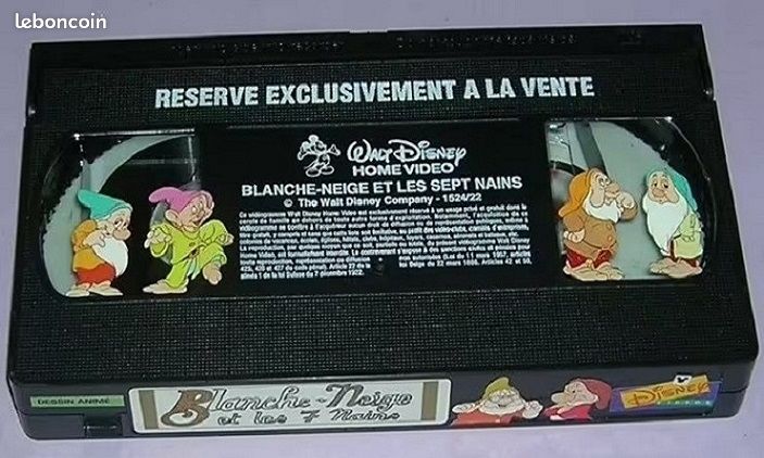 1 K7 VHS, Film ( Blanche Neige Et les Sept Nains ) De Walt Disney, Année 1994 (image 4)