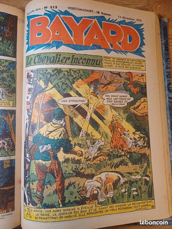 Lot année 1952 hebdomadaire pour la jeunesse Bayard Album relié 52 n° 266-317 (image 6)