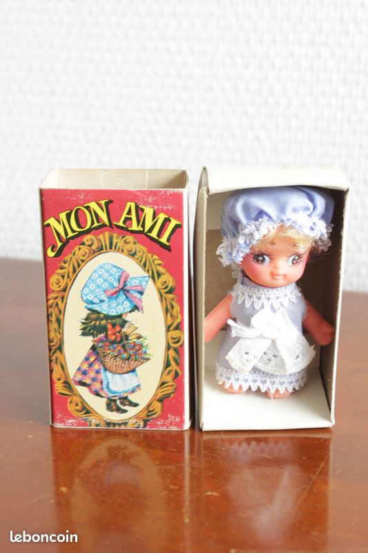 Ancienne Petite Poupée Mignonette En Composition Et Biscuit - Années 1940 - 14 Cm