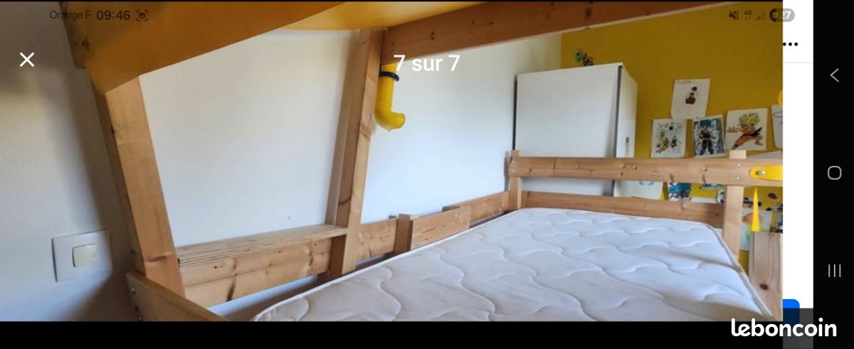 Lit mezzanine camion chantier toboggan hauteur (image 8)