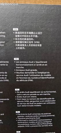 Audi 4M8071006A Lot De 4 Cache-Moyeux Dynamiques Noir/Argenté - Origine 100%