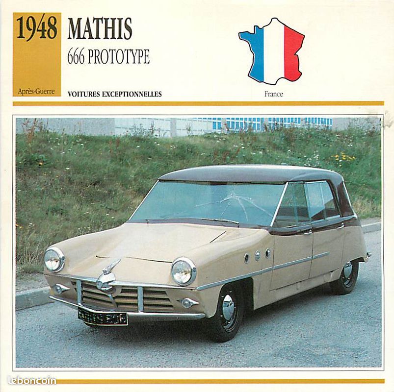 8 exemples de Voitures MATHIS de 1926 -1948 (image 8)