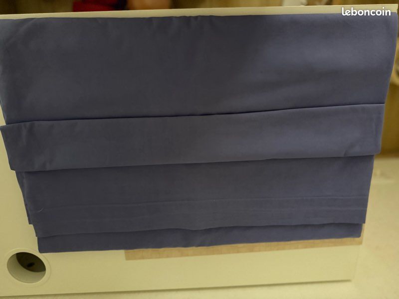 Drap plat bleu une personne (image 1)