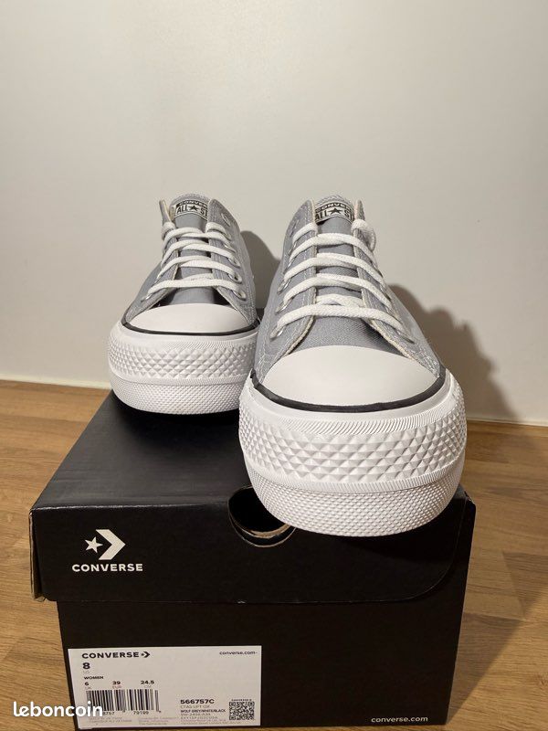 👟 Converse Chuck Taylor All Star Lift Ox Wolf Grey – Taille 39 – Réf. 566757C (image 5)