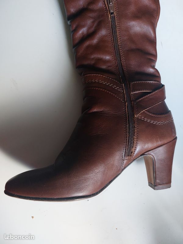 Bottes plissées André taille 36 - cuir (image 4)